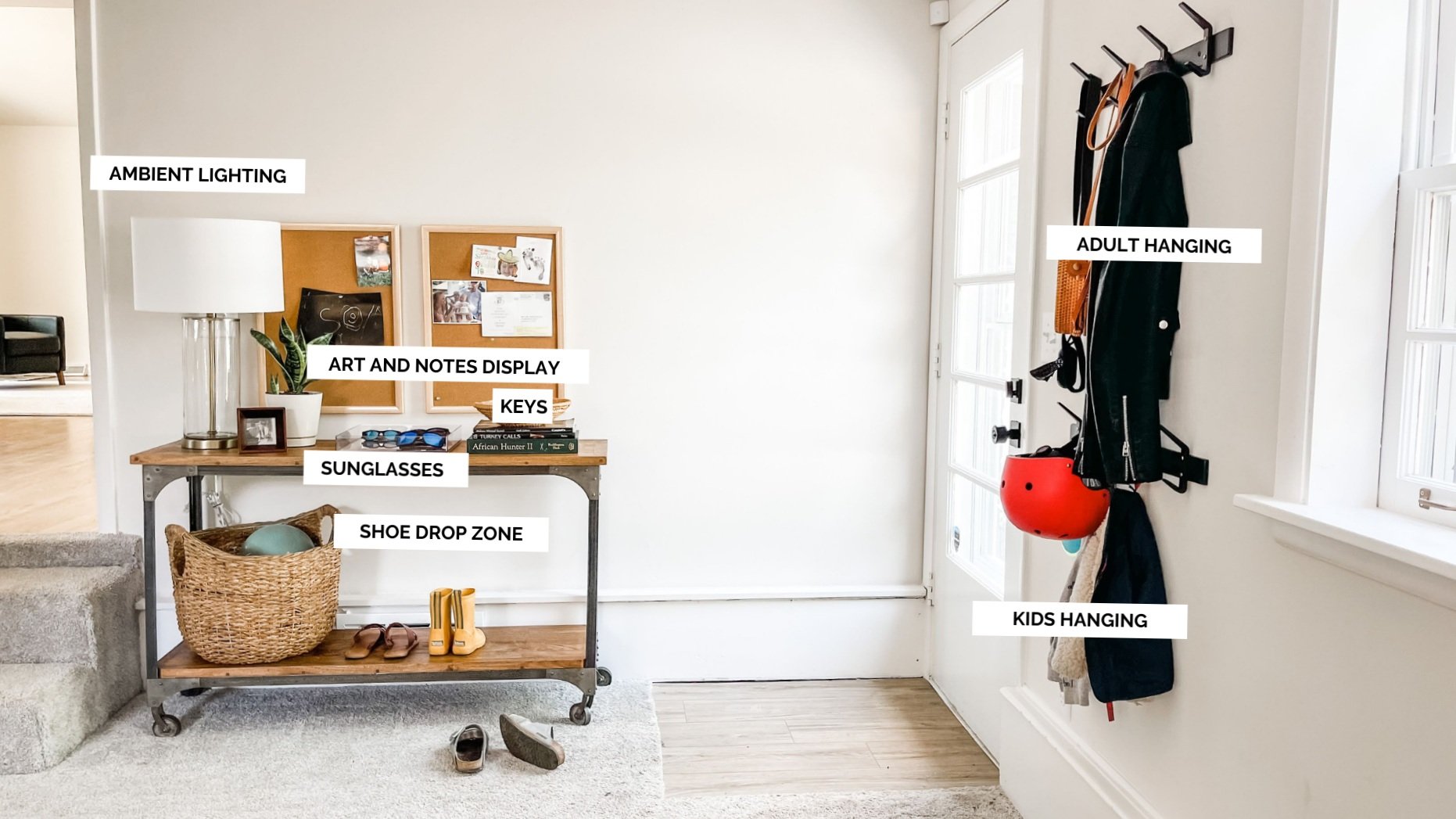 Before & After: A Makeshift Entryway Gets a Kid Friendly Makeover